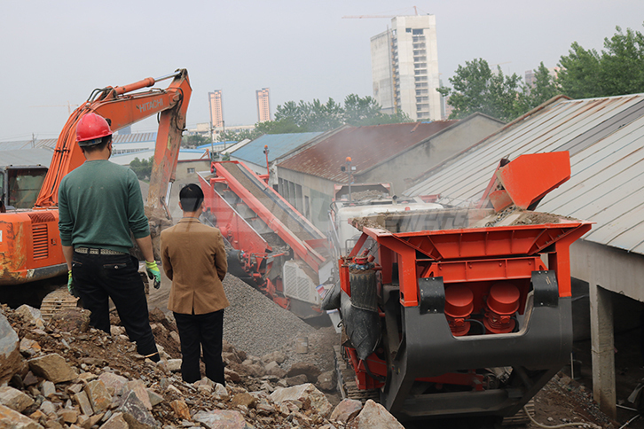 安徽六安350t/h建筑垃圾破碎生产线